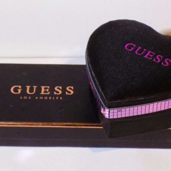 Lot 2 New Guess Interchangeable Brooch Choker & Crystal Flower Necklace Bundle - Picture 13 of 15